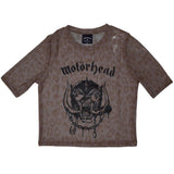 Motorhead Women's Mesh Short Sleeve Crop Top - Warpig