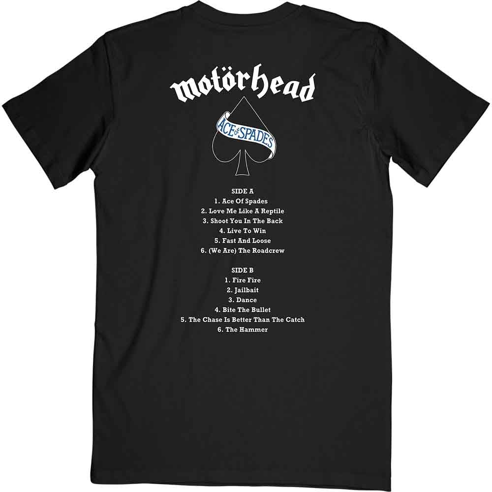 Motorhead T Shirt - Ace Of Spades Tracklist