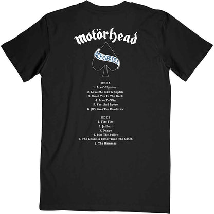Motorhead T Shirt - Ace Of Spades Tracklist