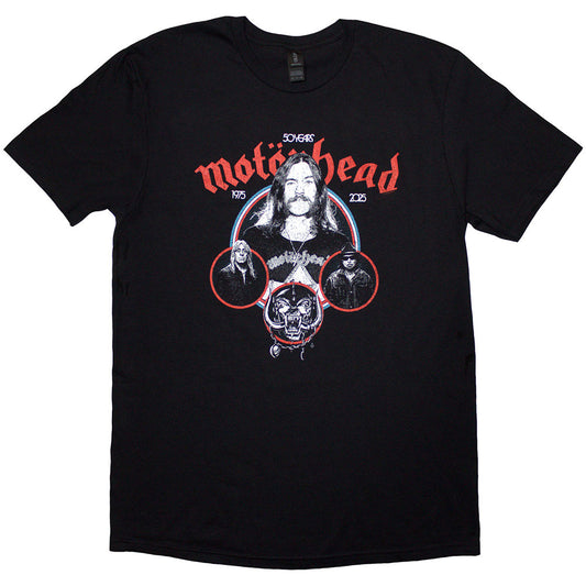 Motorhead T Shirt - 50 Years Band Circles | Buy Now For 24.99