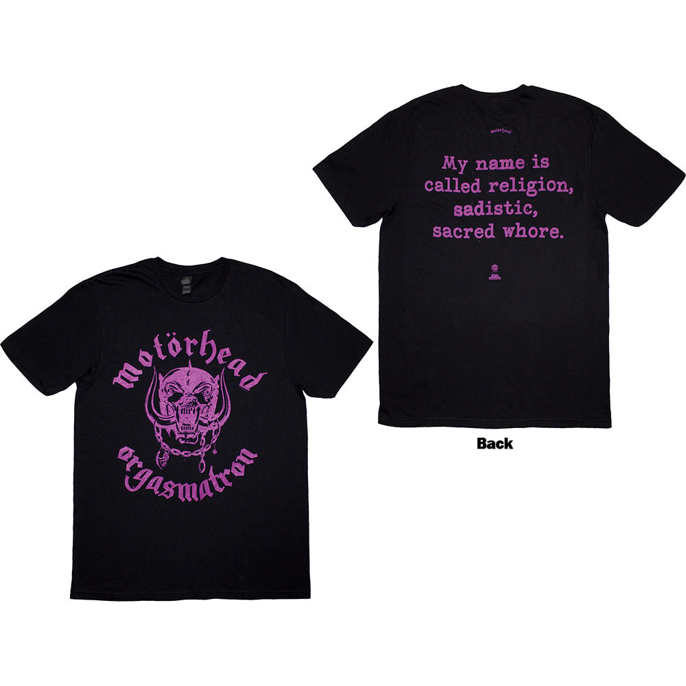 Motorhead T Shirt - Orgasmatron Lyric | Buy Now For 24.99