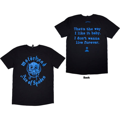 Motorhead T Shirt - Ace Of Spades Lyric | Buy Now For 24.99