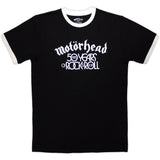 Motorhead T Shirt - 50 Years Text Lock Up Ringer | Buy Now For 24.99
