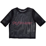 Mötley Crüe Women's Mesh Short Sleeve Crop Top - Dr Feelgood