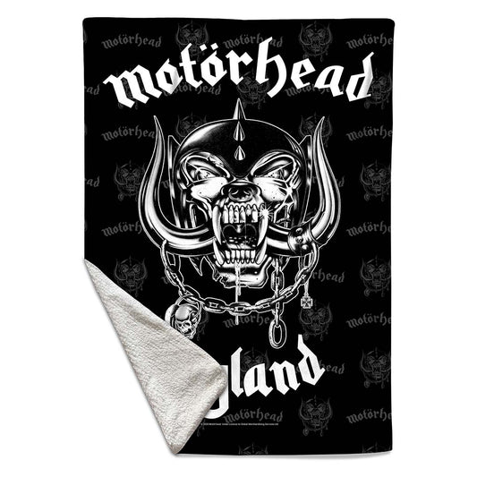 Rocksax Motorhead Sherpa Fleece Blanket - England  | Buy Now From £39.99