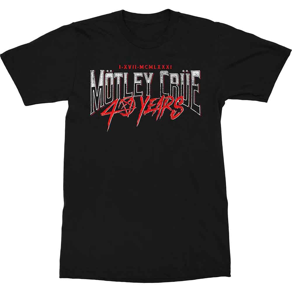 Mötley Crüe T Shirt - 40 Years