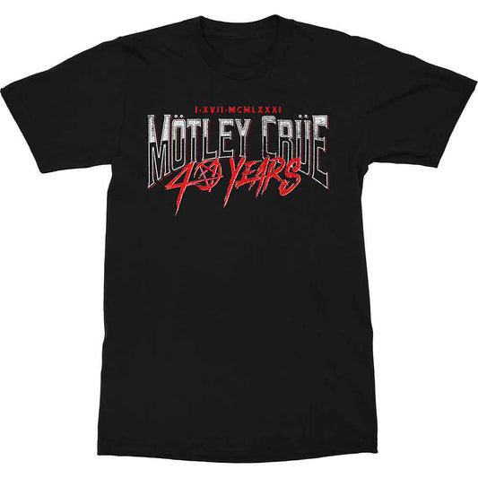 Mötley Crüe T Shirt - 40 Years