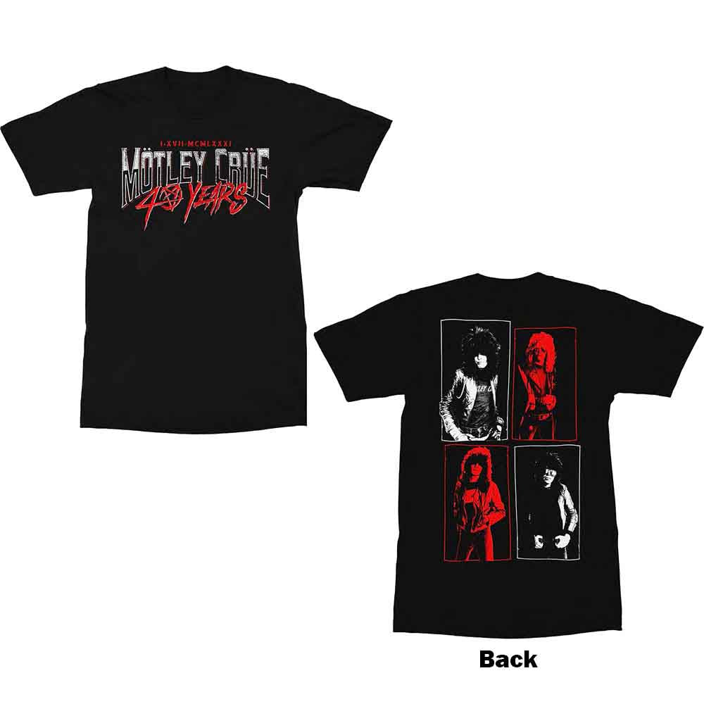 Mötley Crüe T Shirt - 40 Years F&B