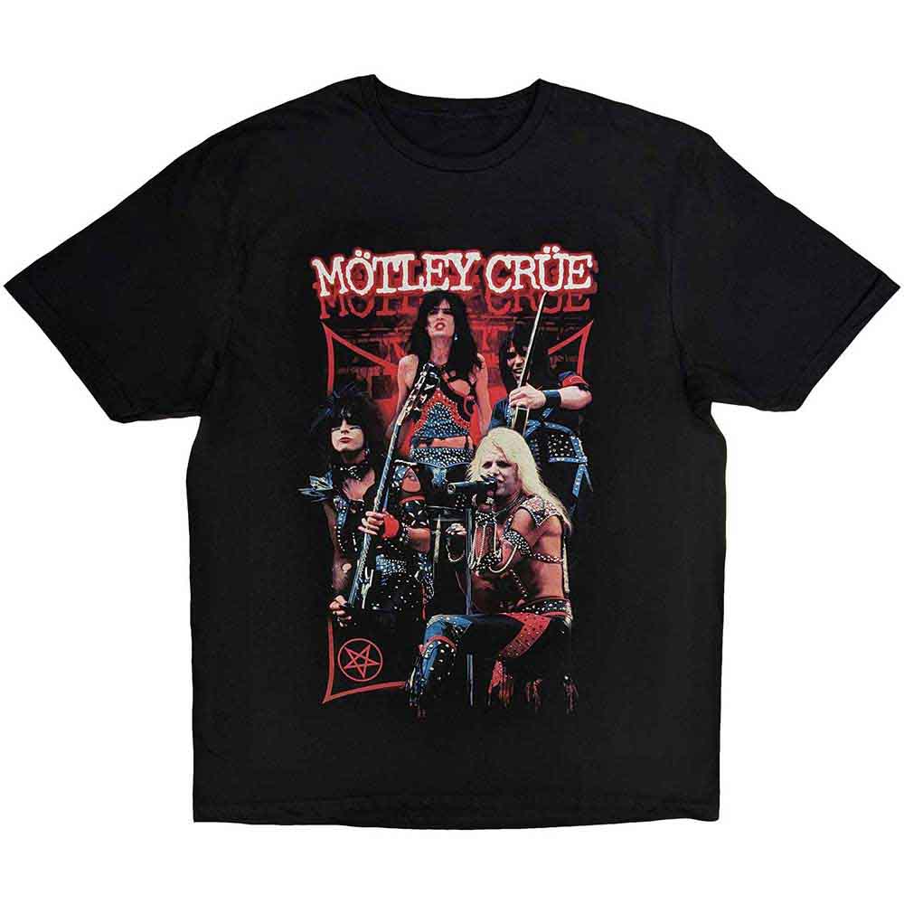 Mötley Crüe T Shirt - Live Montage Red