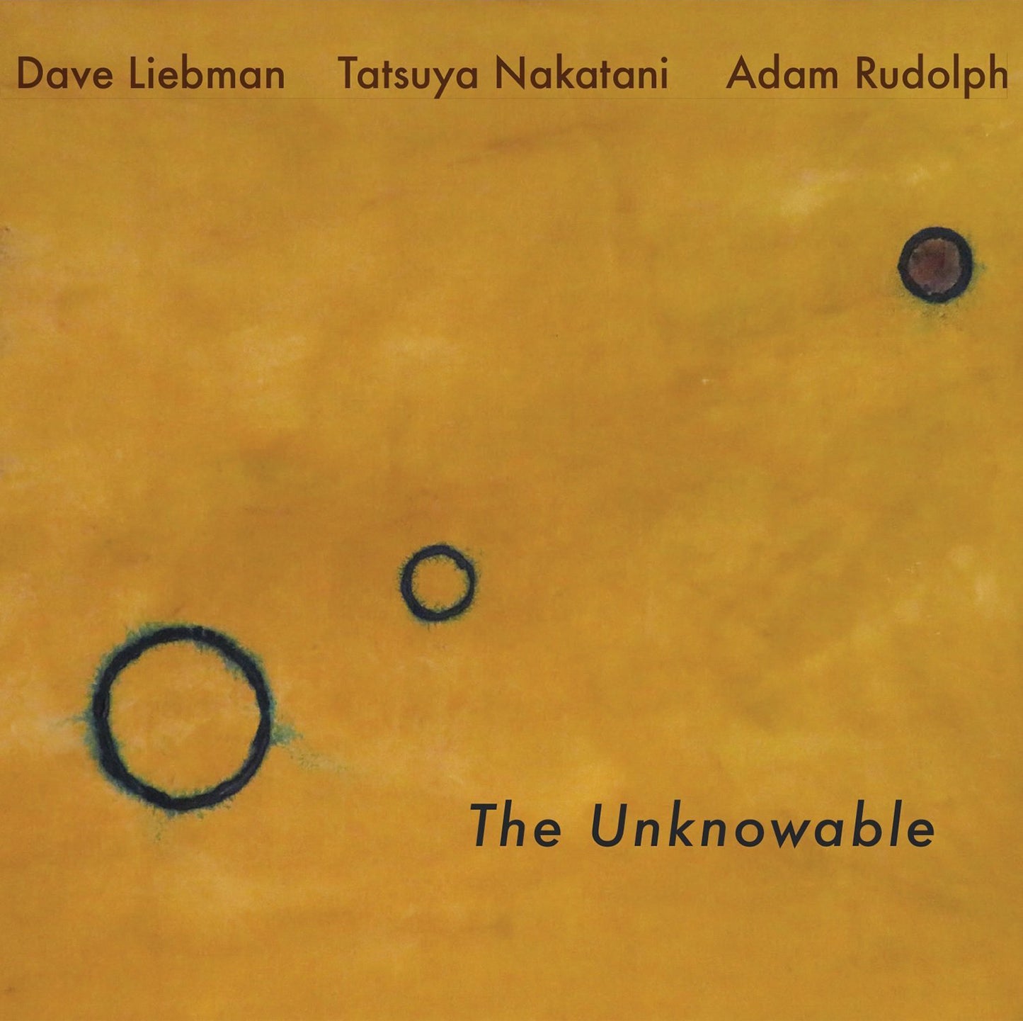 Dave Liebman / Tatsuya Nakatani / Adam Rudolph LP - The Unknowable
