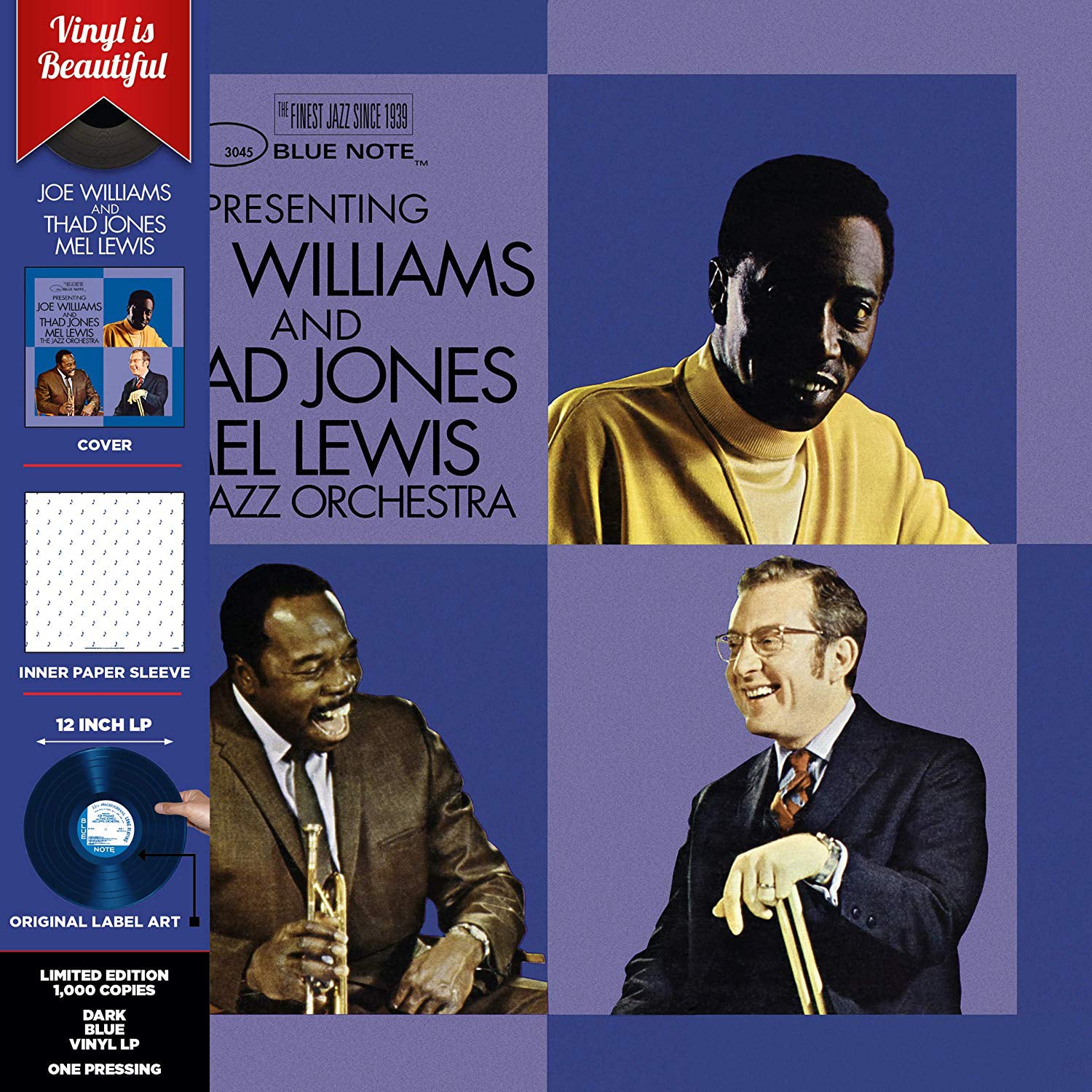 Joe Williams LP - Presenting Joe Williams & Thad Jones / Mel Lewis, The Jazz Orchestra (Blue Vinyl) | Buy Now For 34.99