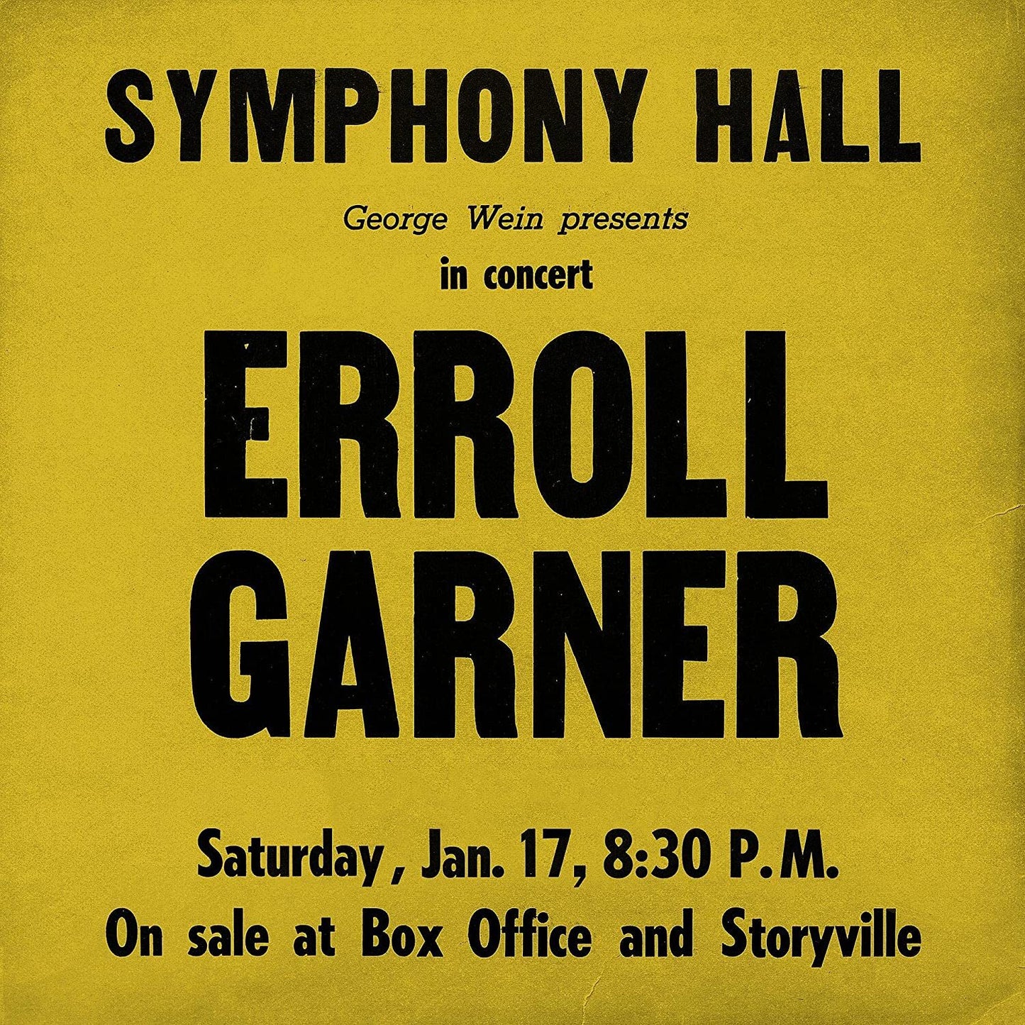 Erroll Garner LP - Symphony Hall Concert