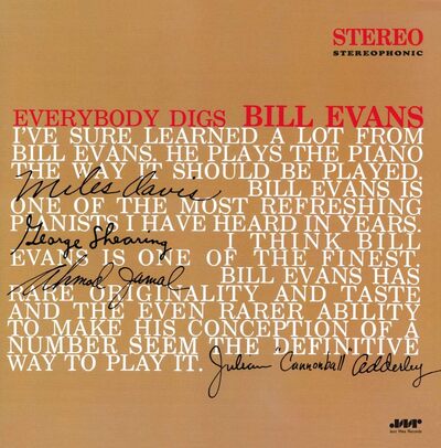 Bill Evans LP - Everybody Digs Bill Evans | Buy Now For 29.99