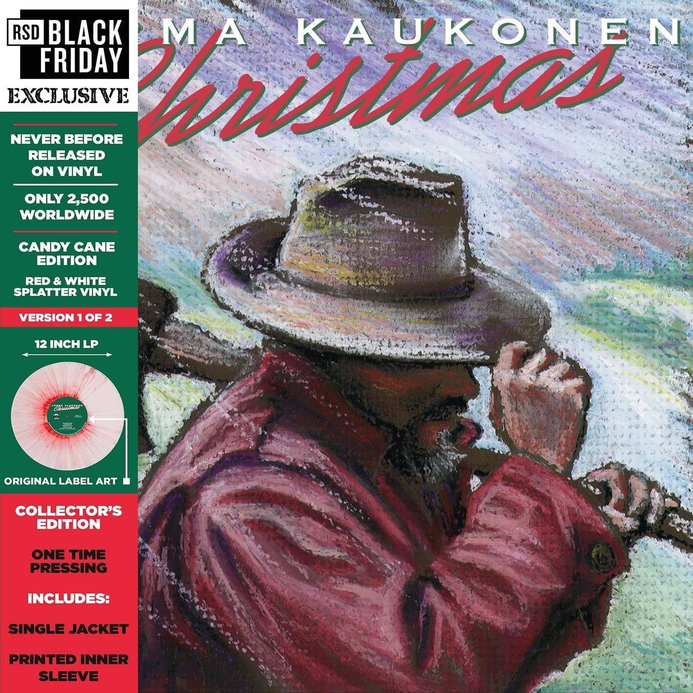 Jorma Kaukonen LP - Christmas (White/Red Splatter Vinyl) (Black Friday Rsd 2021) | Buy Now For 19.99