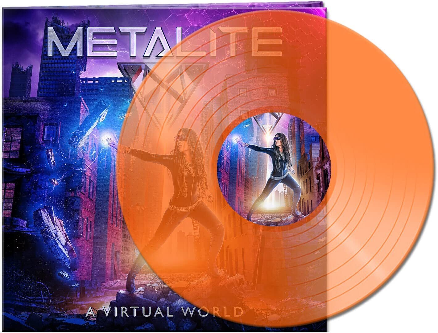 Metalite LP - A Virtual World (Clear Orange Vinyl) | Buy Now For 34.99