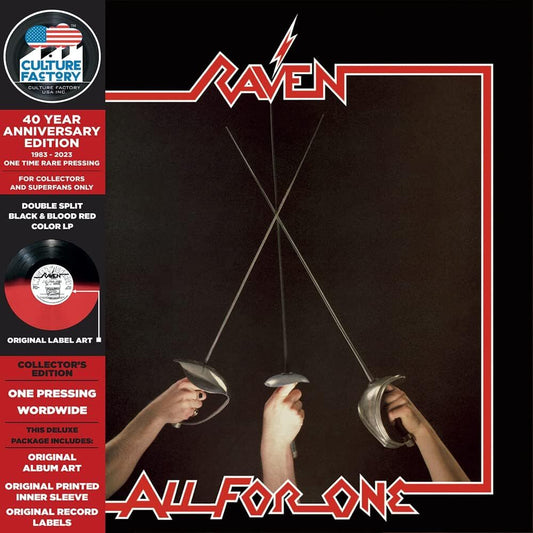 Raven LP - All For One (Half/Half Black/Red Vinyl)