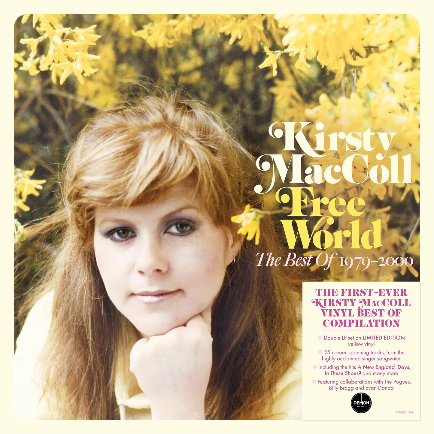 Kirsty Maccoll LP - Free World - The Best Of Kirsty Maccoll 1979-2000 (Yellow Vinyl)