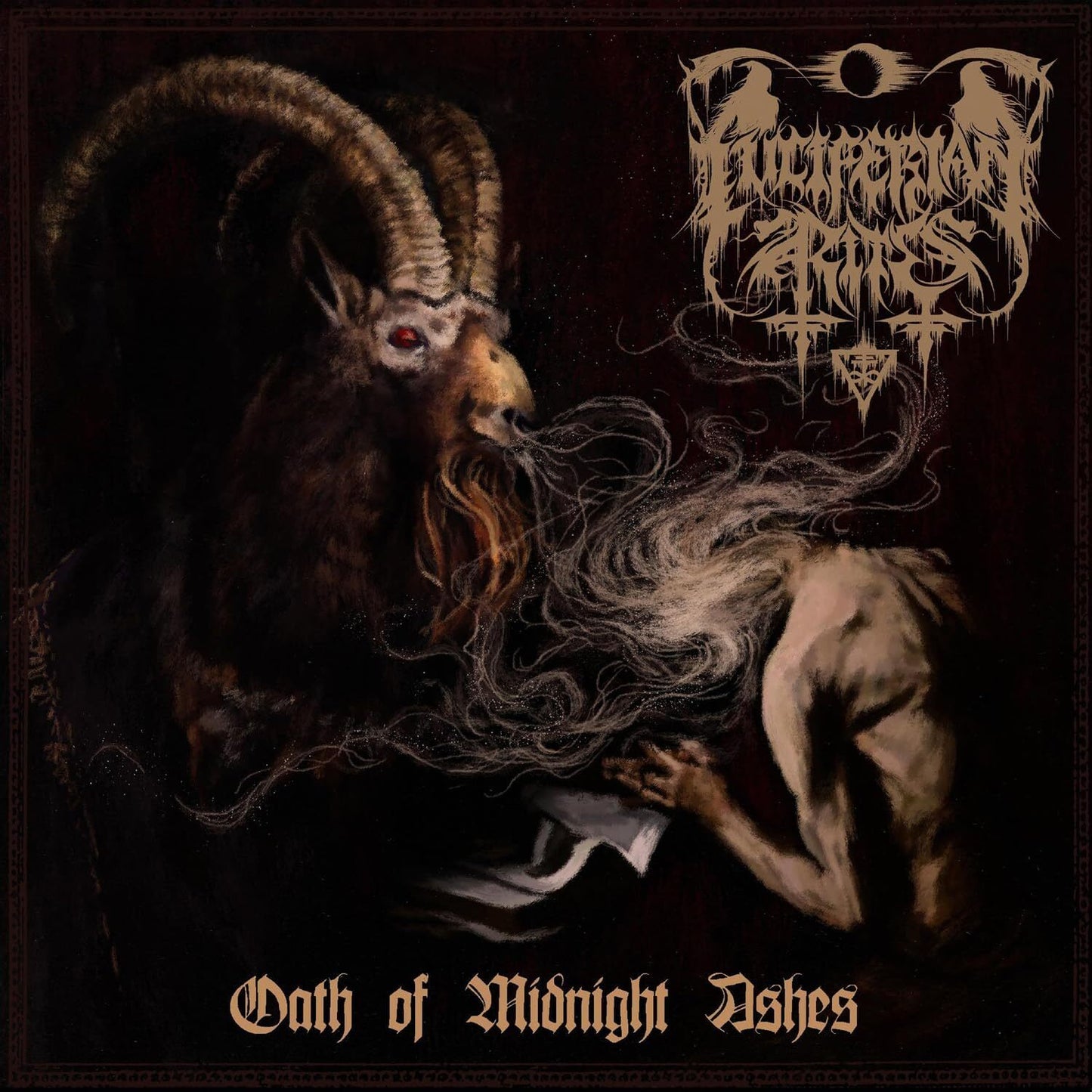 Luciferian Rites LP - Oath Of Midnight Ashes (Clear Altar Blood Red Vinyl) | Buy Now For 34.99