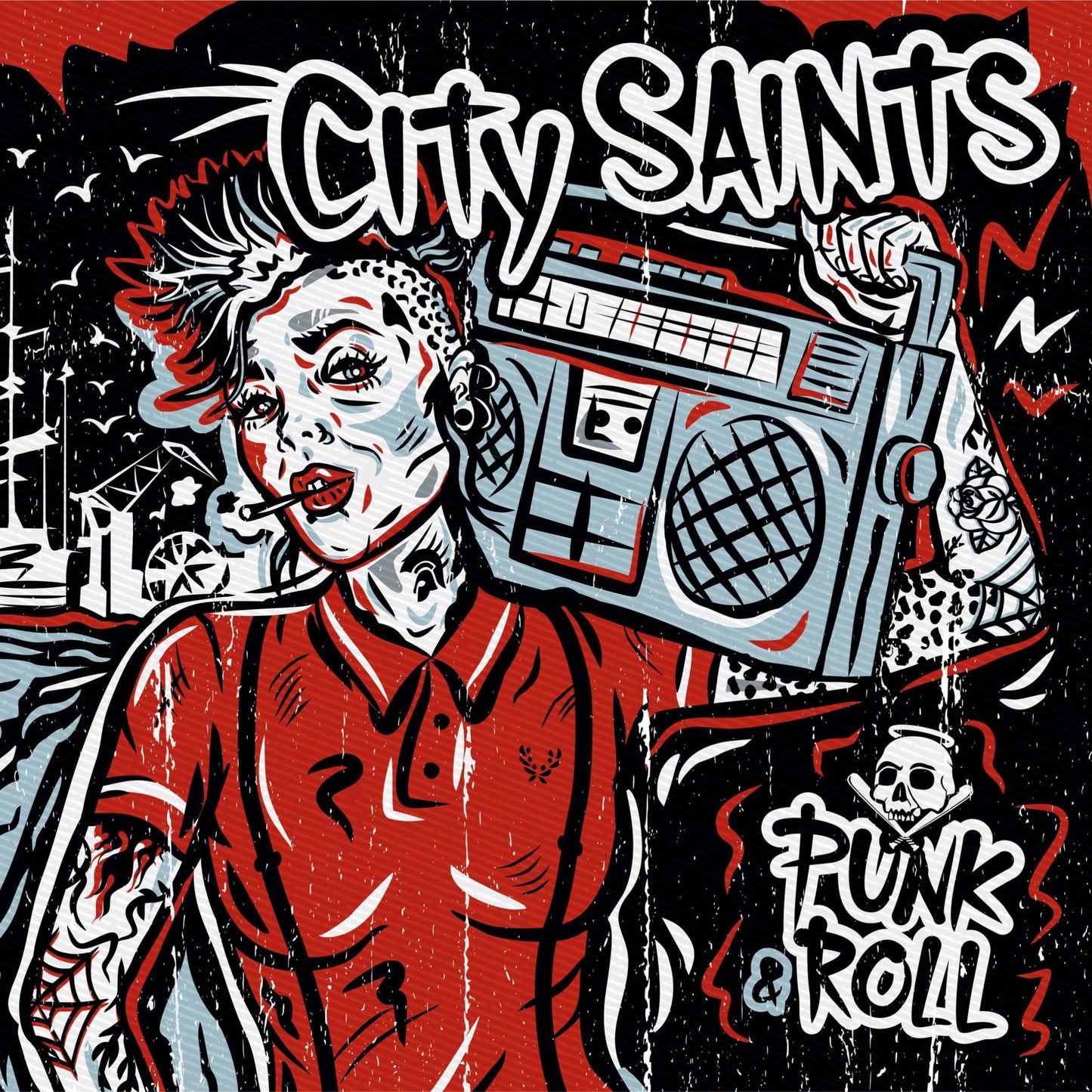 City Saints LP - Punk & Roll (Splatter On Babyblue Vinyl 2Lp) | Buy Now For 44.99
