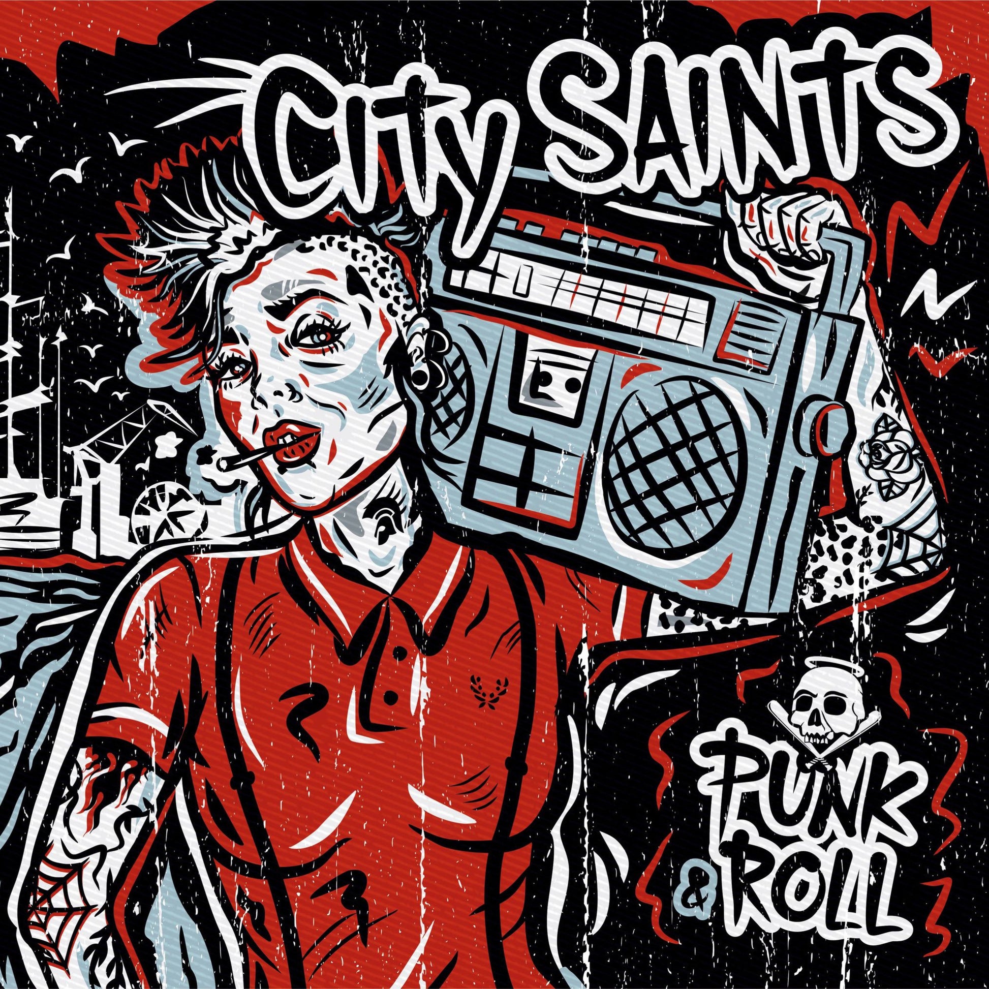 City Saints LP - Punk & Roll (Splatter On Babyblue Vinyl 2Lp) | Buy Now For 44.99