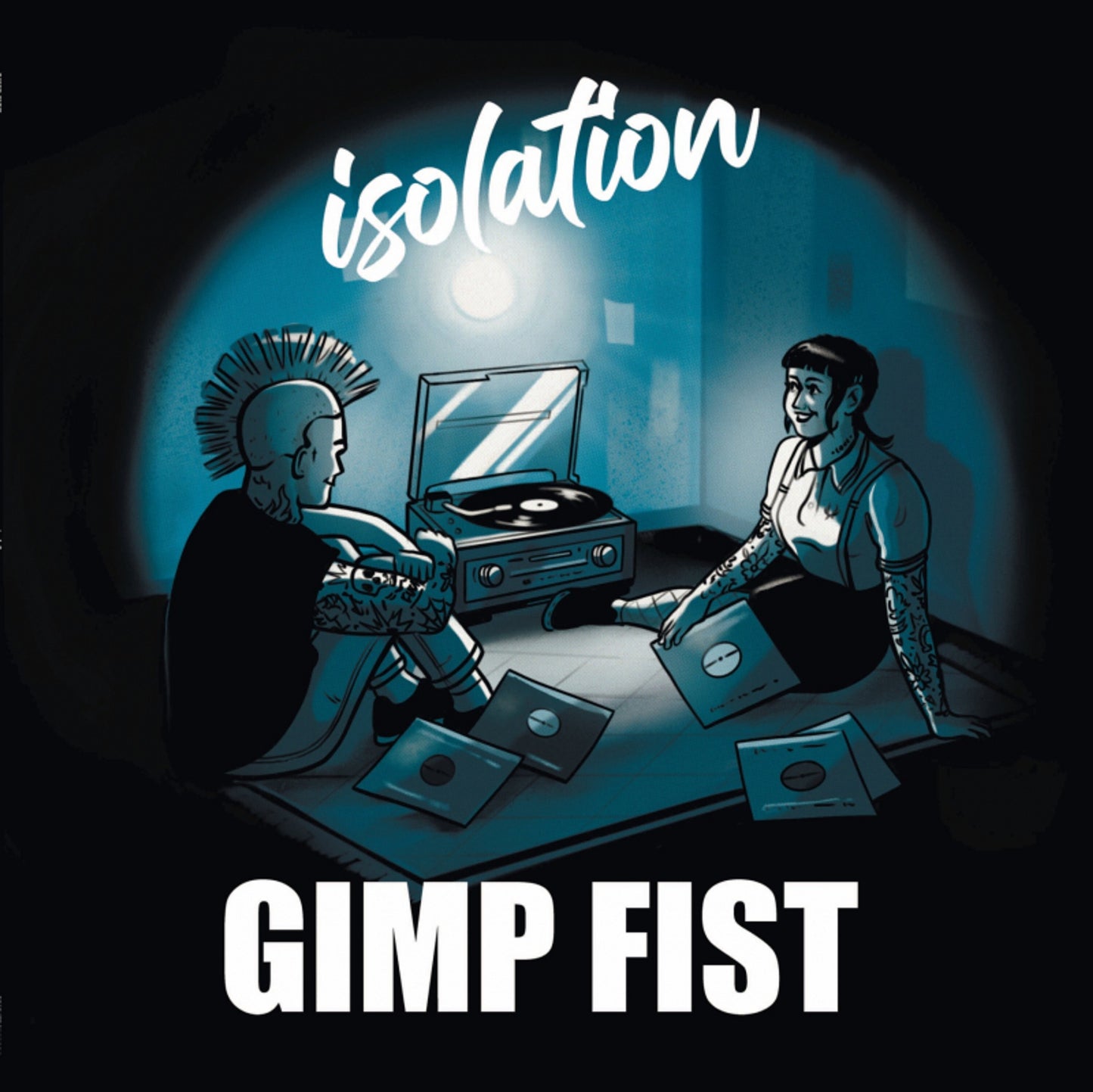 Gimp Fist LP - Isolation (Transparent Blue W/ White Splashes) | Buy Now For 37.99