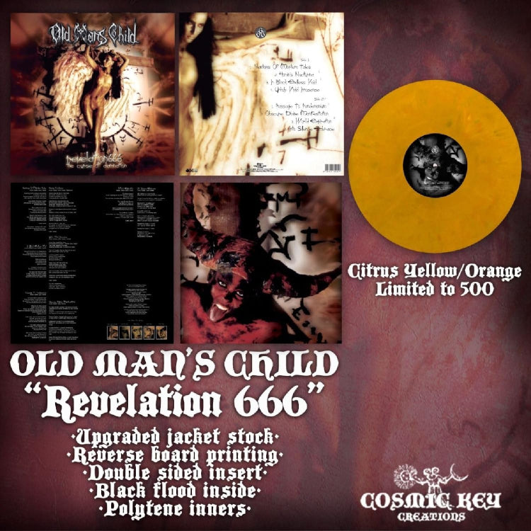 Old Man’S Child LP - Revelation 666 (The Curse Of Damnation) Citrus Eco Yellow/Orange Vinyl) | Buy Now For 37.99