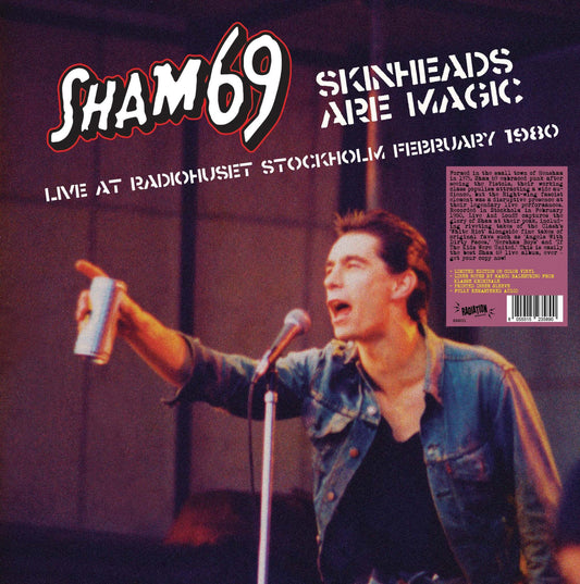 Sham 69 LP - Skinheads Are Magic - Live In Stockholm 02/02/1980 (Red Marbled Vinyl)