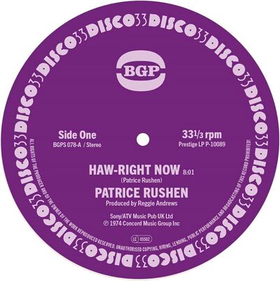Patrice Rushen LP - Haw-Right Now/Kickin' Back | Buy Now For 24.99