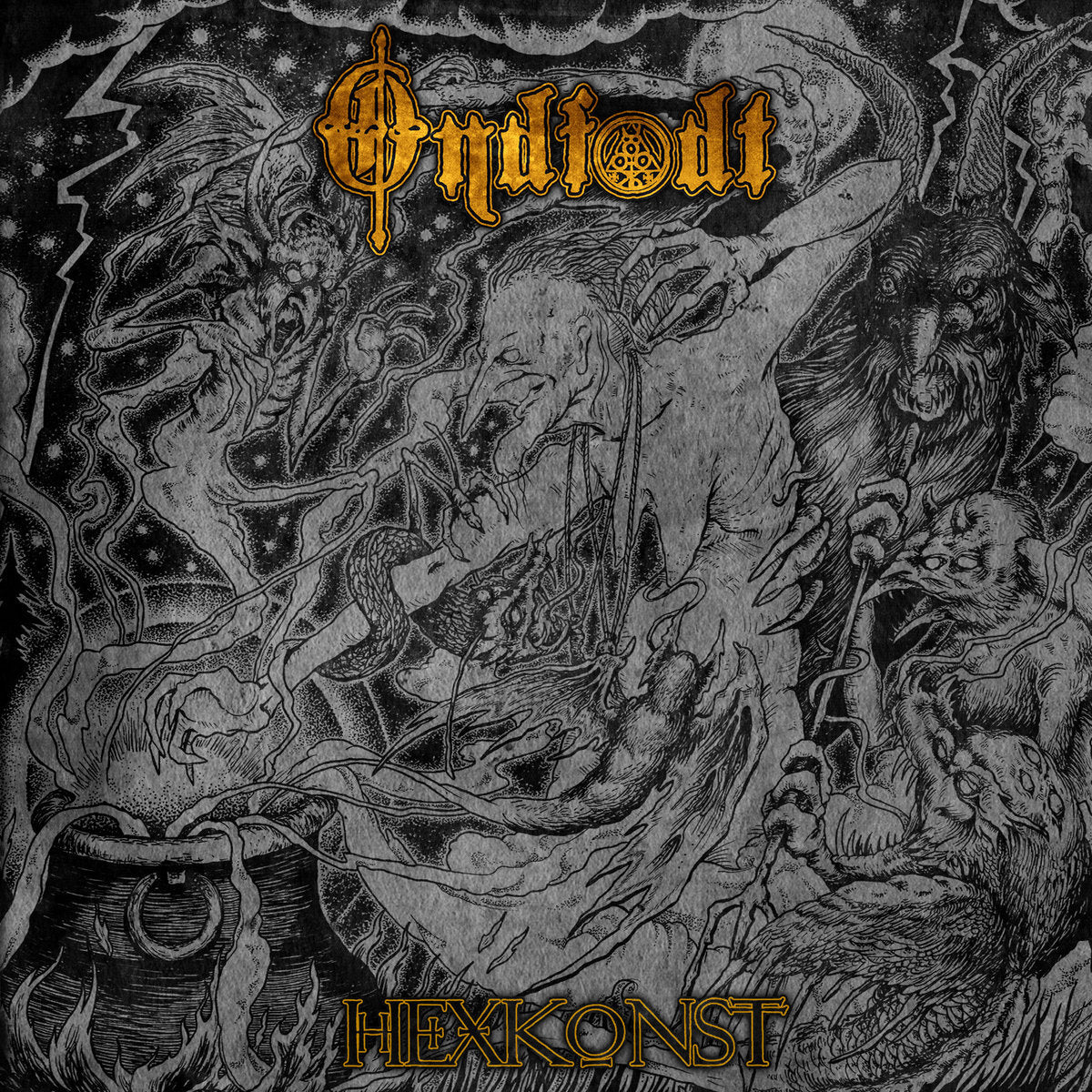 Ondfødt LP - Hexkonst (Transparent Black Ice / Opaque Silver Swirl Vinyl) | Buy Now For 44.99