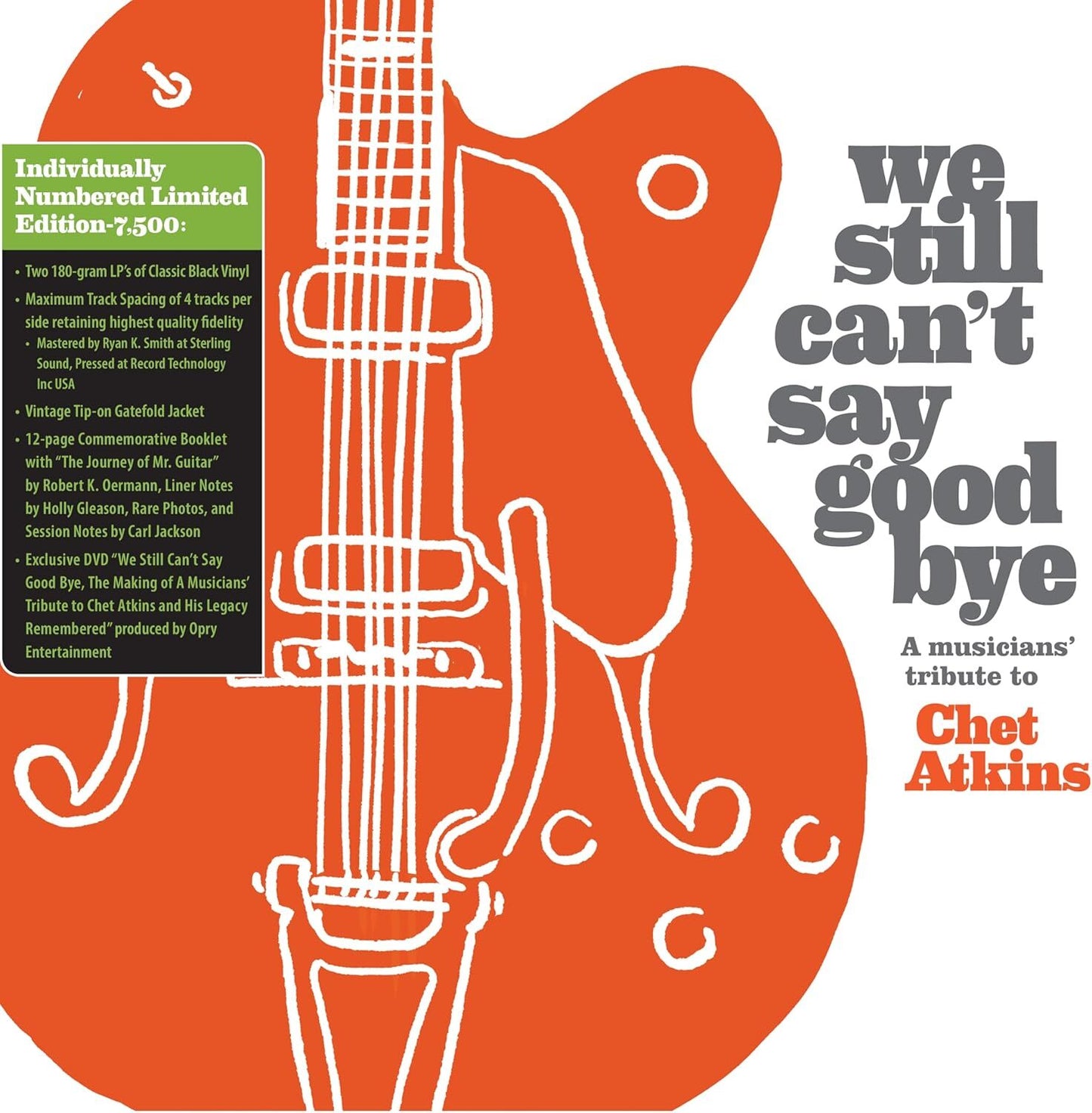 Various Artists LP - We Still Can'T Say Goodbye: A Musicians' Tribute To Chet Atkins (Disc Black Vinyl Limited Edition | Buy Now For 59.99