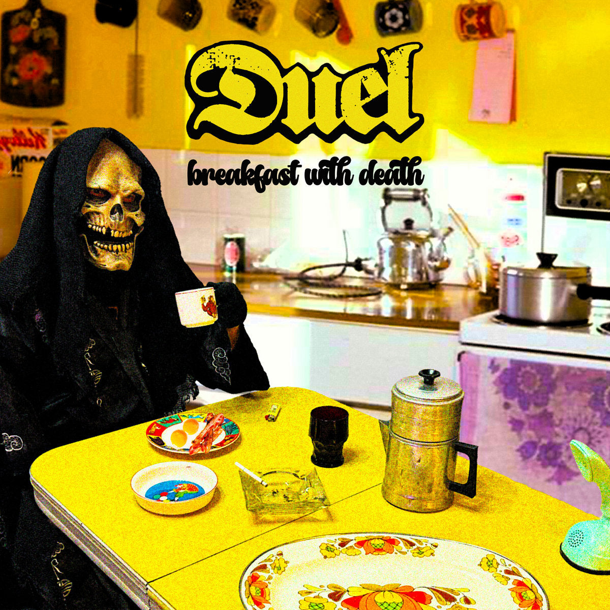 Duel LP - Breakfast With Death (Trans Yellow W/ Black/Red Splatter Vinyl) | Buy Now For 39.99