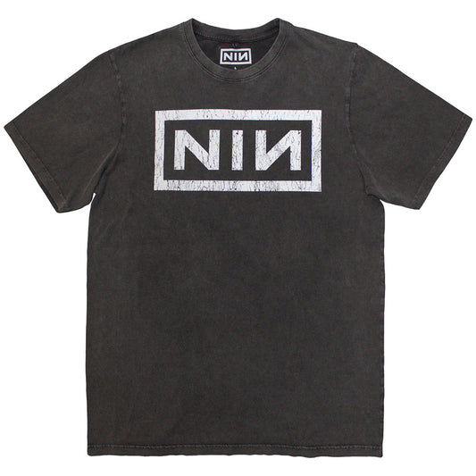Nine Inch Nails T Shirt - Classic Logo Stone Wash