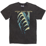 Nine Inch Nails T Shirt - PHM & Text Logo Stone Wash