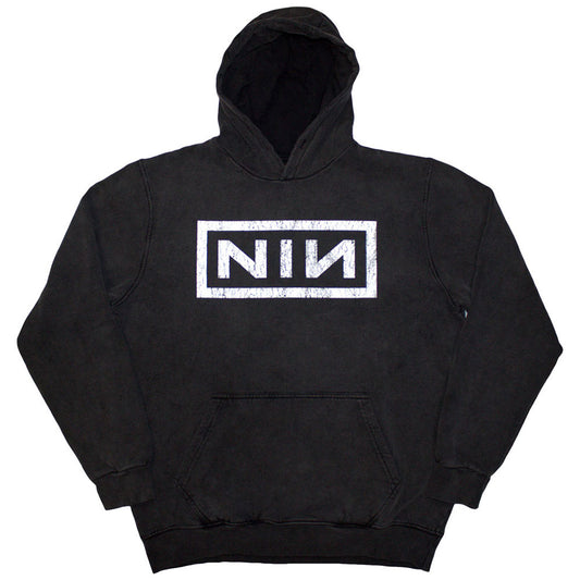 Nine Inch Nails Stone Wash Pullover Hoodie - Classic Logo Stone Wash
