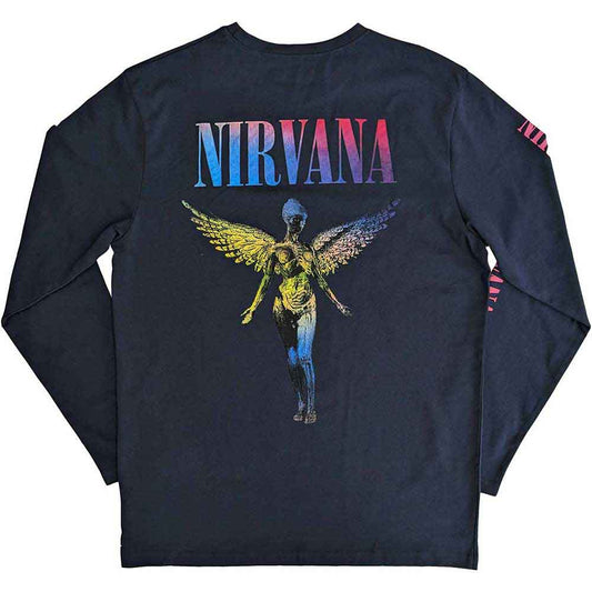 Nirvana Long Sleeve T Shirt - Angelic Gradient