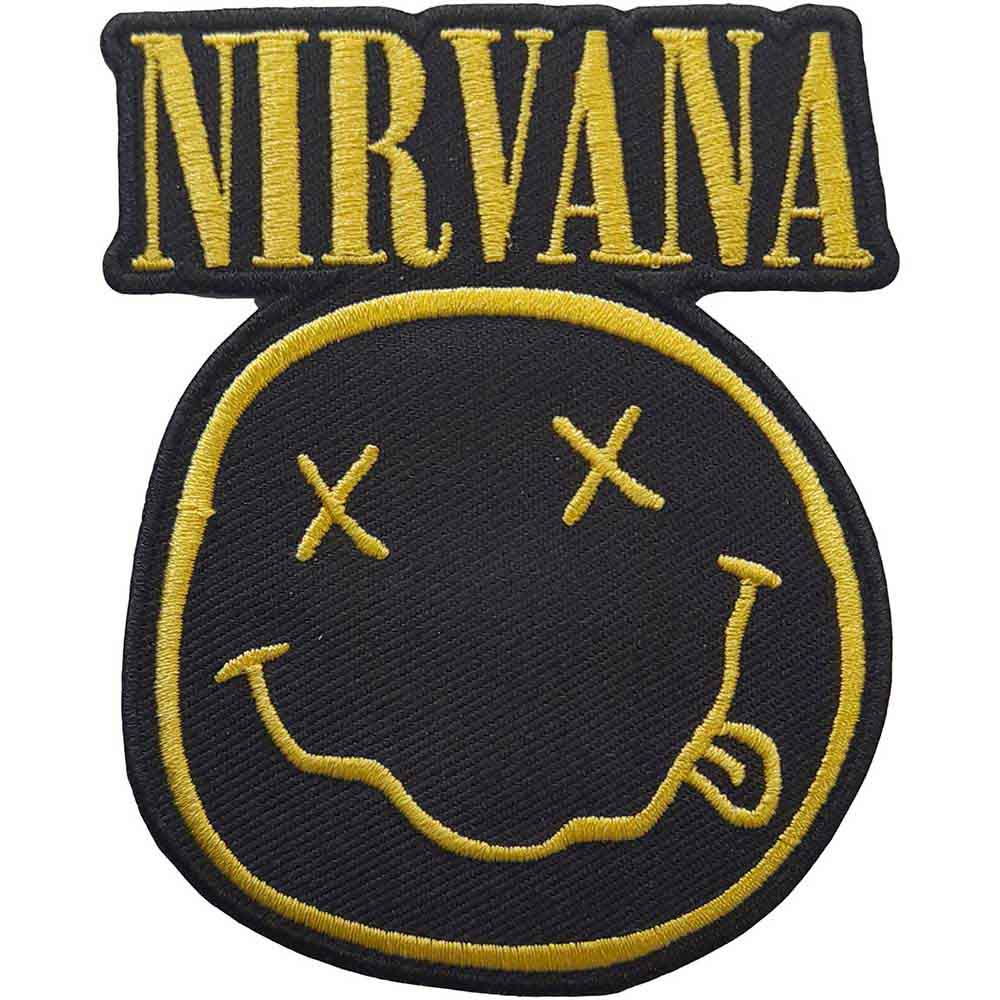 Nirvana Patches - Iron On - Logo & Happy Face Cut-Out