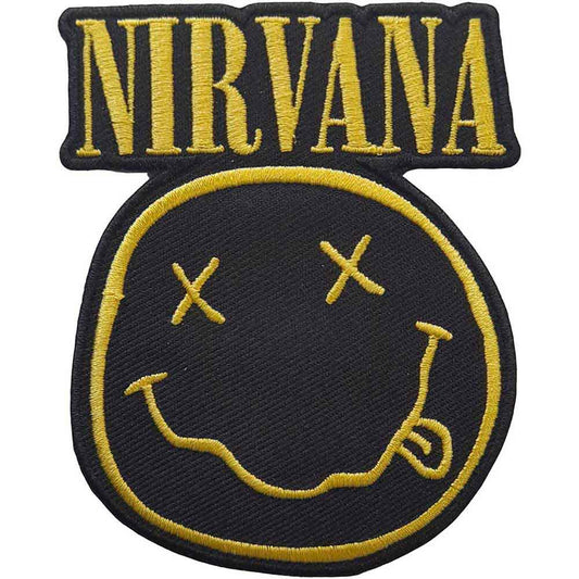 Nirvana Patches - Iron On - Logo & Happy Face Cut-Out