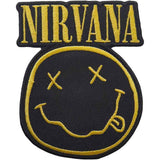 Nirvana Patches - Iron On - Logo & Happy Face Cut-Out