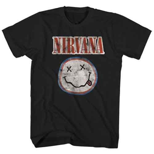 Nirvana T Shirt - Distressed Logo