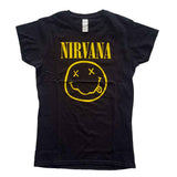 Nirvana Women's T Shirt - Yellow Happy Face | Buy Now For 24.99
