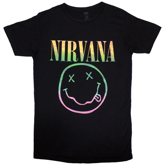 Nirvana Woman's T Shirt - Sorbet Ray Happy Face