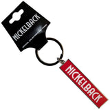 Nickelback Standard Keychains - White Logo Red