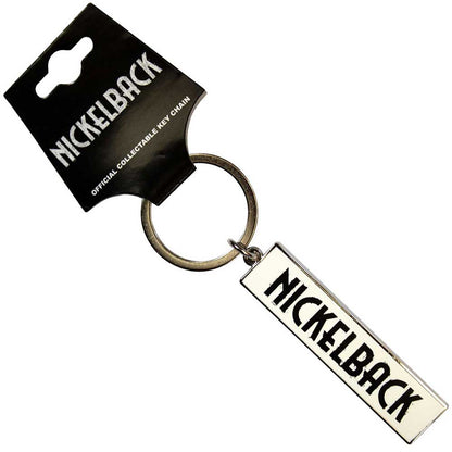 Nickelback Standard Keychains - Black Logo White