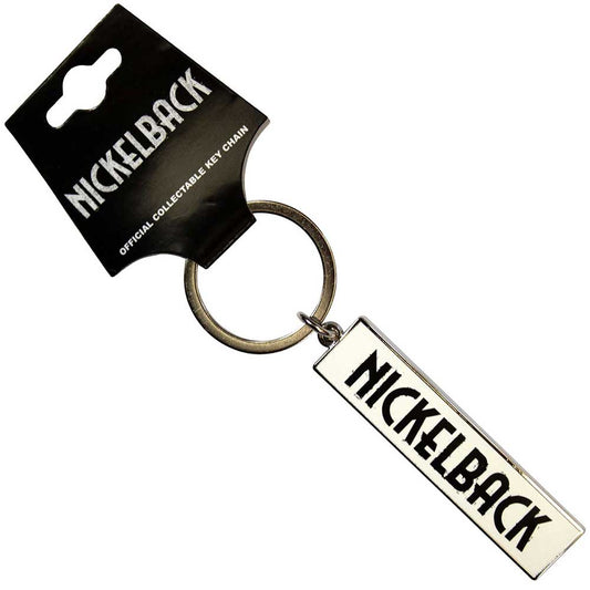 Nickelback Standard Keychains - Black Logo White