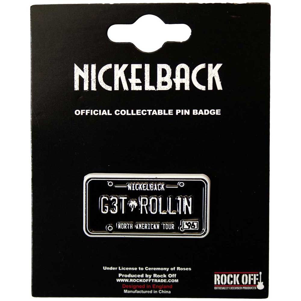 Nickelback Pin Badge - License Plate