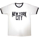 NYC T Shirt - Text Logo Ringer
