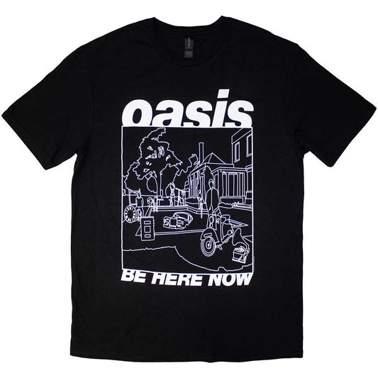 Oasis T Shirt - Be Here Now Line Drawing