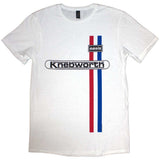 Oasis White T Shirt - Knebworth Vertical Stripe