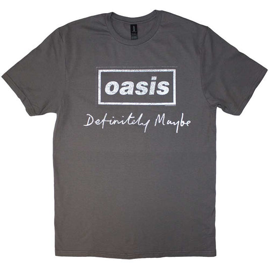 Oasis T Shirt - Definitely Maybe Distressed Text Logo