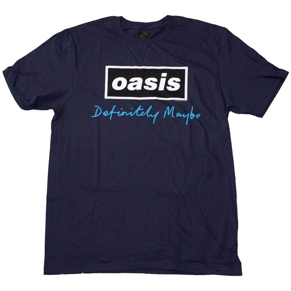 Oasis T Shirt - Definitely Maybe Text Logo